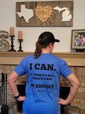 I CAN softstyle t-shirt, Blue or Gray color option